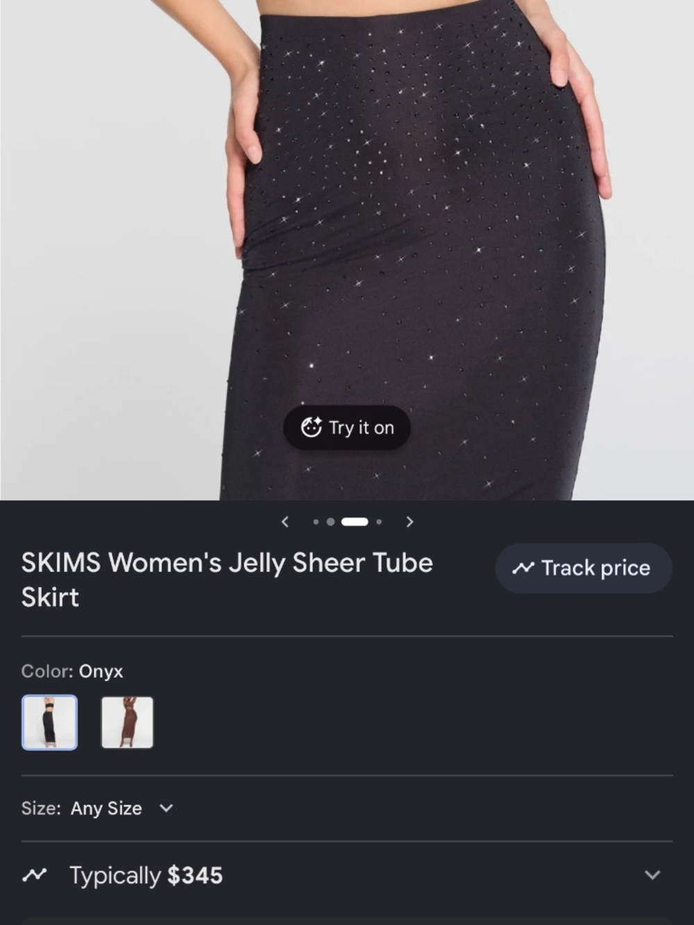 SKIMS X SWAROVSKY SKIRT (never worn)